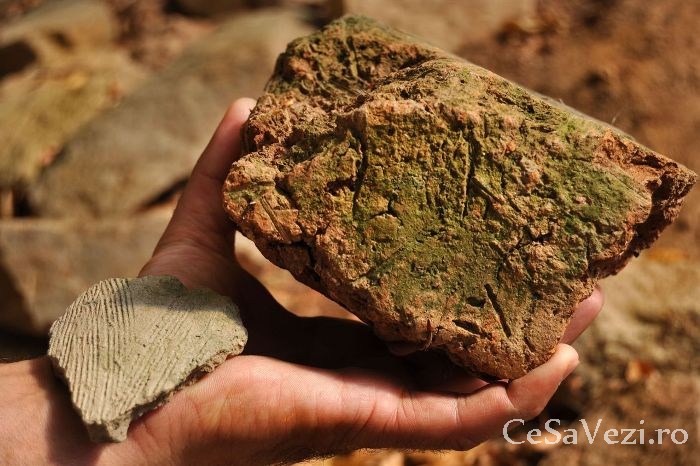 Cetatea Tilisca, detaliu ceramica